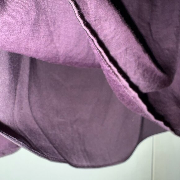 Loft Rounded Neck Sleeveless Blouse - Dark Purple - Fully Lined - M - Picture 4 of 6